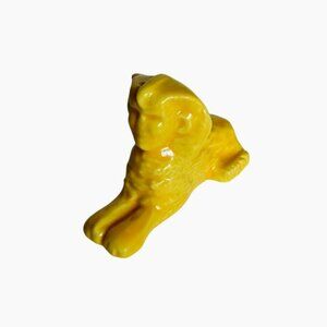 Wade Whimsies World Monuments Sphinx Of Giza Porcelain Figurine, Yellow Ceramic